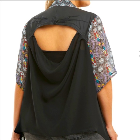 Torrid Nightmare Before Christmas stained glass kimono cut out back NWOT size 6 - Picture 2 of 5